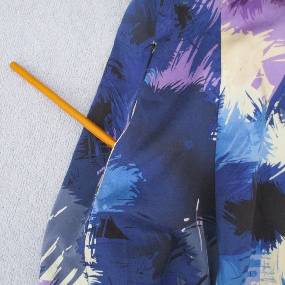 Maggy London Retro Empire Midi Dress Women’s Size 8 Blue Purple with Pockets - Picture 5 of 14